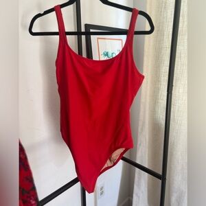 J. Crew swim 1989 red one piece maillot